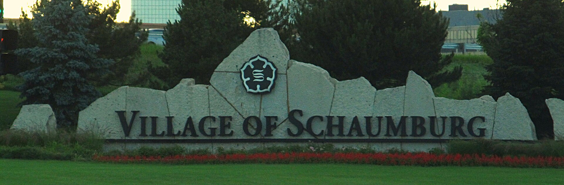 Welcome sign at the Village of Schaumburg